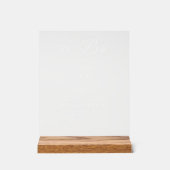 Panneau de menu de mariage moderne minimaliste pou (Recto)
