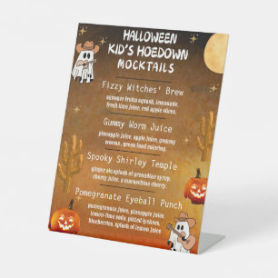 Panneau de menu de mocktail pour la fête d'Hallowe