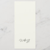 Panneau de menu de réception de mariage botanique (Dos)