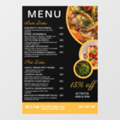 Panneau de menu de restaurant éditable pour vitrin (Feuille)