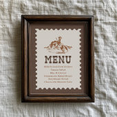 Panneau de menu de rodéo modifiable 8x10