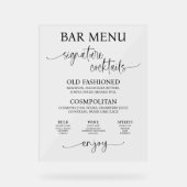 Panneau de menu Mariage acrylique (Recto)