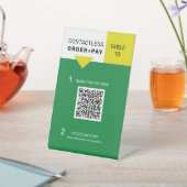Panneau de menu numérique sans contact avec code Q (In SItu)