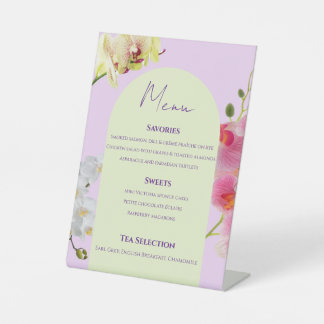 Panneau de menu Orchidée Pastel