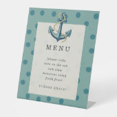 Panneau de menu pour le premier anniversaire d'un  (Recto)