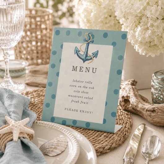 Panneau de menu pour le premier anniversaire d'un 
