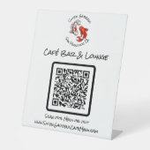 Panneau de menu sur pied avec code QR | Poisson Ko (Recto)