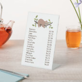 Panneau de menu sur socle en acrylique personnalis (In SItu)