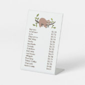 Panneau de menu sur socle en acrylique personnalis (Recto)
