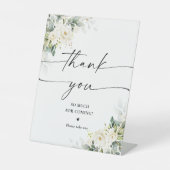 Panneau de Merci de Fête des mariées Florale Roses (Recto)