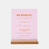 Panneau de message de livre d'or Memoring (Recto)