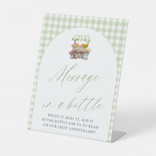 Panneau de message en bouteille du marché de produ (Recto)