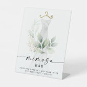 Panneau de mimosa pour mariage Watercolor Greenery (Recto)