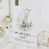 Panneau de mimosa pour mariage Watercolor Greenery