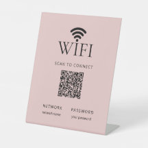 Panneau de mot de passe WiFi minimaliste avec code