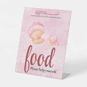 Panneau de nourriture pour bébé fille Aqeeqah rose (Recto)