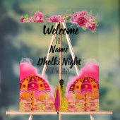 Panneau de nuit Dholki rose floral (Neutre)