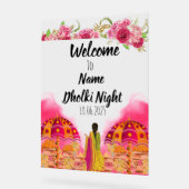 Panneau de nuit Dholki rose floral (Angle)