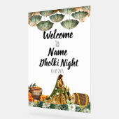 Panneau de nuit Dholki vert floral (Angle)