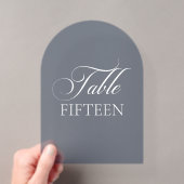Panneau de numéro de table alphabétique bleu marin (In situ (ordinateur de poche))