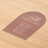 Panneau de numéro de table alphabétique Bourgogne (Poser)