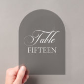 Panneau de numéro de table alphabétique gris noir (In situ (ordinateur de poche))