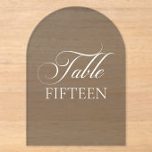Panneau de numéro de table alphabétique gris noir (Recto)