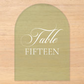 Panneau de numéro de table alphabétique vert ivoir (Recto)