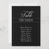 Panneau de numéro de table de calligraphie noir iv (Devant)
