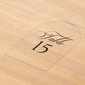 Panneau de numéro de table de calligraphie noir iv (Poser)