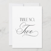 Panneau de numéro de table de mariage 5x7 Script T (Devant)