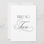 Panneau de numéro de table de mariage 5x7 Script T (Dos)