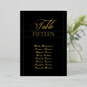 Panneau de numéro de table de mariage à bordure no (Debout devant)