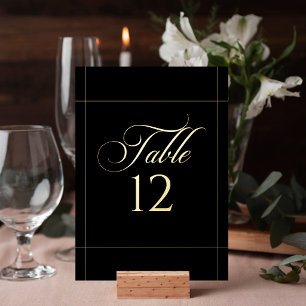 Panneau de numéro de table de mariage à bordure no