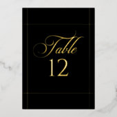 Panneau de numéro de table de mariage à bordure no (Recto)