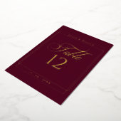 Panneau de numéro de table de mariage de bordure B (Rotation)