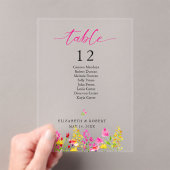 Panneau de numéro de table de mariage écriture ros (In situ (ordinateur de poche))
