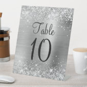 Panneau de numéro de table de mariage en feuille d (In SItu)