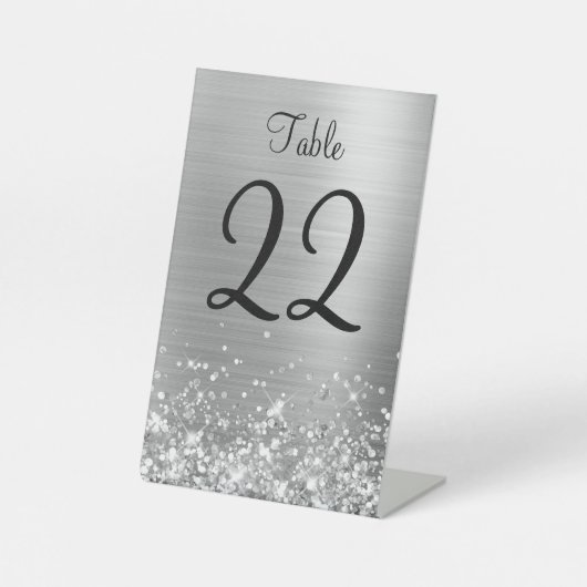 Panneau de numéro de table de mariage en feuille d (Recto)