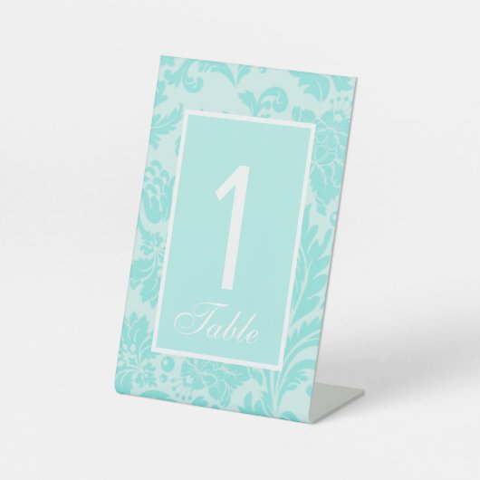 Panneau de numéro de table de mariage en impressio (Recto)