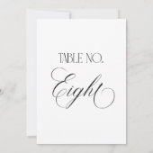 Panneau de numéro de table de mariage Luxe Script (Dos)