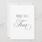 Panneau de numéro de table de mariage Luxe Script (Devant)