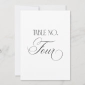 Panneau de numéro de table de mariage Luxe Script (Dos)