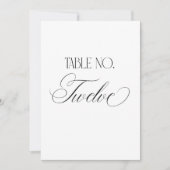 Panneau de numéro de table de mariage Luxe Script (Devant)