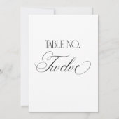 Panneau de numéro de table de mariage Luxe Script (Dos)