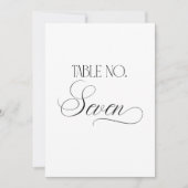 Panneau de numéro de table de mariage Luxe Script (Devant)