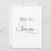 Panneau de numéro de table de mariage Luxe Script (Dos)