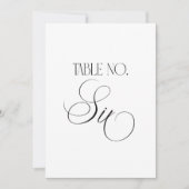 Panneau de numéro de table de mariage Luxe Script (Devant)