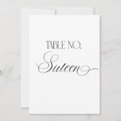 Panneau de numéro de table de mariage Luxe Script (Dos)