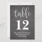 Panneau de numéro de table de réception de mariage (Devant)